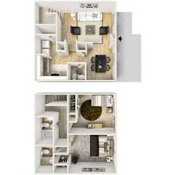 B2 Town Home Elite Floor Plan at Paces Ridge at Vinings, Georgia