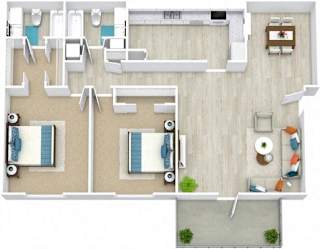 The Magnolia ELITE Floor Plan at Vinings RiverVue, Georgia
