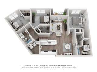Briarcliff Floor Plan at Vue at Embry Hills, Atlanta, GA, 30042