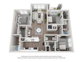 Peachtree CLASSIC PLUS Floor Plan at Vue at Embry Hills, Atlanta