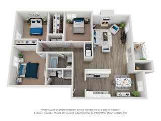 DAVIS Signature Floor Plan at Spalding Vue, Peachtree Corners, GA