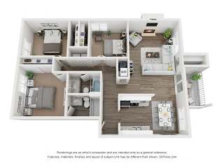 DAVIS Classic Plus Floor Plan at Vue on Medlock, Peachtree Corners