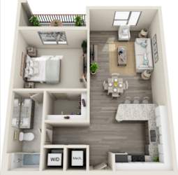 A1 Floor Plan at Mariner Grove, Savannah, 31404