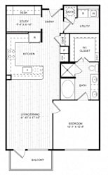 A black and white floor plan of a house with labeled rooms.