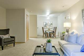 Contemporary Living Room at The Pointe, Nebraska, 68128