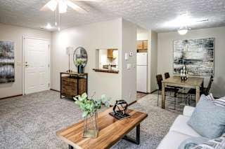 Carpeted Living Area at The Pointe, LaVista, Nebraska