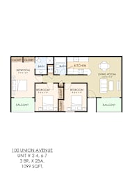 the address residence apartments floor plan 100 union avenue
