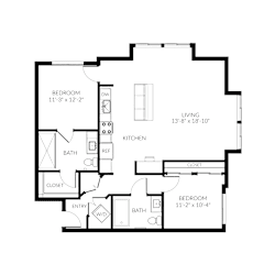 2 bedroom 2 bathroom apartment home at Huntington in South San Francisco