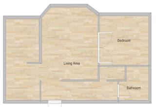 1 Bedroom 1 Bath Floor Plan at Maplehurst Apartments, Tennessee, 37902