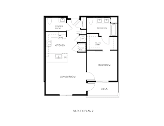 A black and white image of a 68-plex plan.