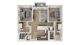 Ruth Floor Plan at Adler Montford Park + Drexel Townes, Charlotte, NC, 28209