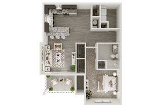 The Bedford Floor Plan at Bradbury Place at Lynndale, Greenville, NC