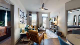 Modern Living Room at The Address Galleria, Matthews, NC, 28105