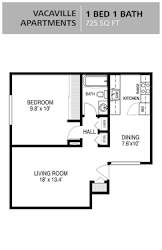 1 Bedroom at Vacaville Park Apartments, California , 95687