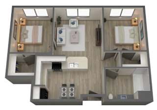 Floor Plan B1 - ALT - Type A handicap accessible