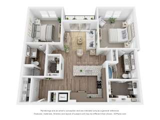 B1 Floor Plan at Aurora Watson Branch, Mansfield