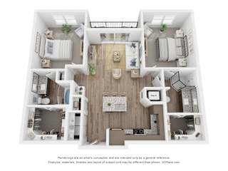 B2 Floor Plan at Aurora Watson Branch, Texas