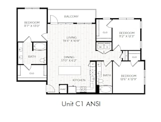 C1A Floor Plan at Aurora Watson Branch, Texas, 76063