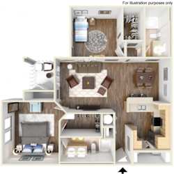Live Oak 3D Floorplan at Oakleaf Plantation in Jacksonville, FL