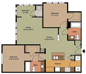 The McKinley (Traditional) Floorplan at Ultris Courthouse Square