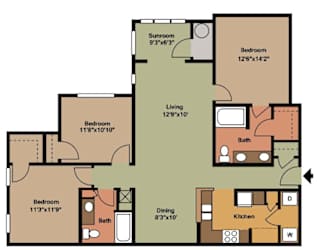 The O'Connor (Traditional) Floorplan at Ultris Courthouse Square