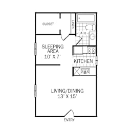A1 floor plan in Rock Creek in Dallas, TX