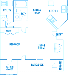 A2 2D floorplan Blue