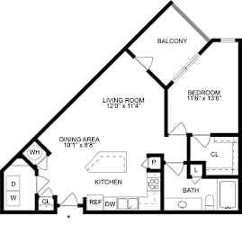 copper floor plan of GreenVue in Richardson, TX