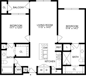 bronze floor plan of GreenVue in Richardson, TX