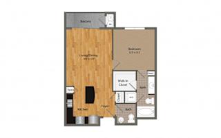 A3 floor plan at Dominion Post Oak in Houston, TX