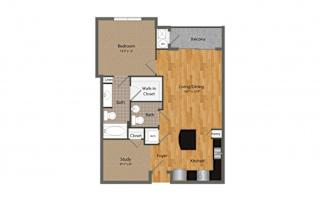 A4 floor plan at Dominion Post Oak in Houston, TX