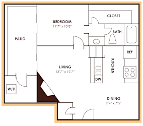 floor plan A of Hunters Chase in Austin, TX