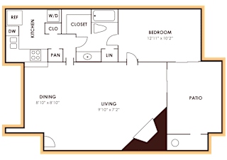 floor plan C of Hunters Chase in Austin, TX