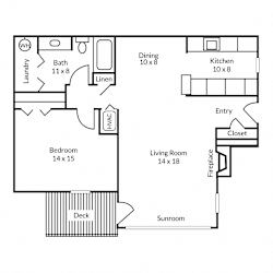 Floor Plan A1 at Oakley Run Apartments in Smyrna, Georgia, GA