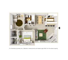 B1 3DSplus floor plan of Park on Preston in Dallas, TX