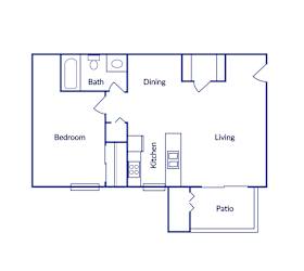 A2 2D Floorplan at Stanford Village in Norcross, GA