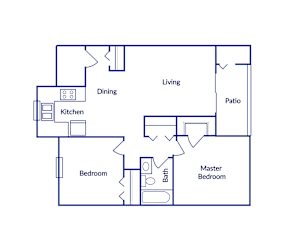 B1 2D Floorplan at Stanford Village in Norcross, GA