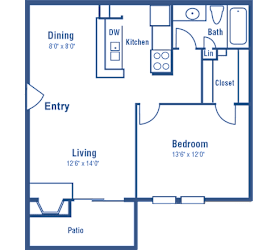 A2 floor plan of Westdale Pointe in Austin, TX