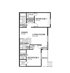 B4W floor plan of Oaks of Denton in Denton, TX