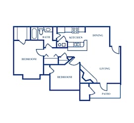 B1 2D Floorplan at Woodmere Trace in Duluth, GA
