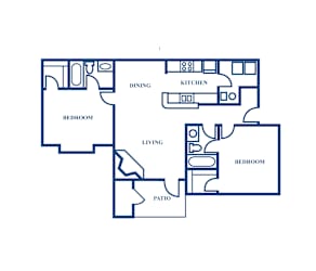B2 2D Floorplan at Woodmere Trace in Duluth, GA