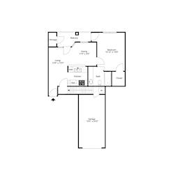 A1 2D floor plan of La Costa Apartment in Plano, TX