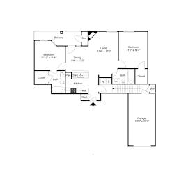 B1 2D floor plan of La Costa Apartment in Plano, TX