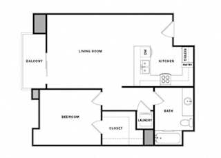 Floor Plan 1x1 B1