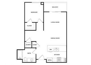 Floor Plan 1x1 D