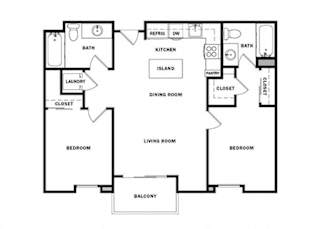 Floor Plan 2X2 B