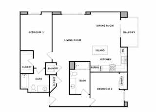 Floor Plan 2x2 D