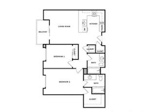 Floor Plan 2x2 E