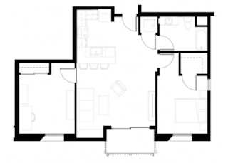 Floor Plan 2x1 C