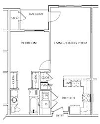 A1 Floor Plan at Legado Apartments, Arizona